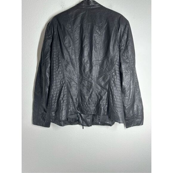 Bonita Women’s Faux Leather Black Full Zip Jacket Size 48 EU/ XXL US See Notes - Picture 5 of 16